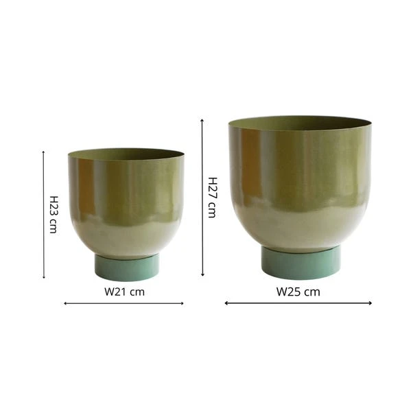 Set Of 2 Austin Dual Metal Plant Pots - Image 2