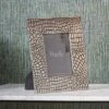 Antique Croc Effect Metal Photo Frame