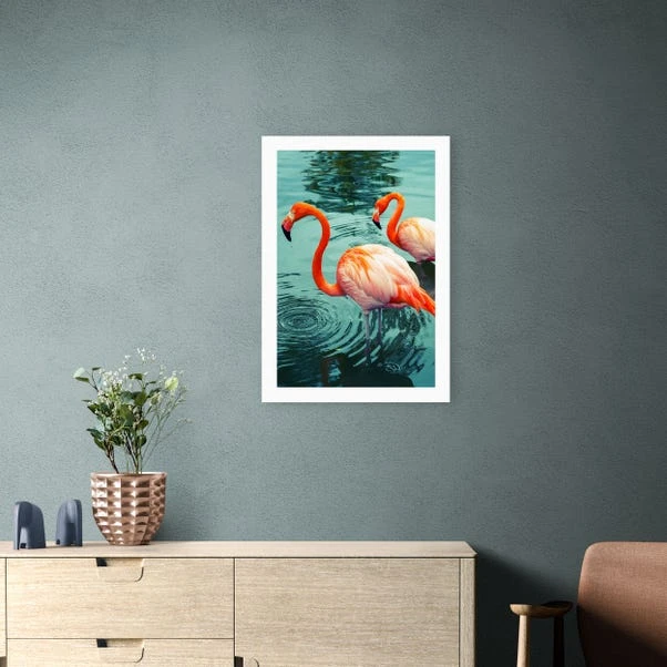 East End Prints Flamingoes Print By Honey Island Studio