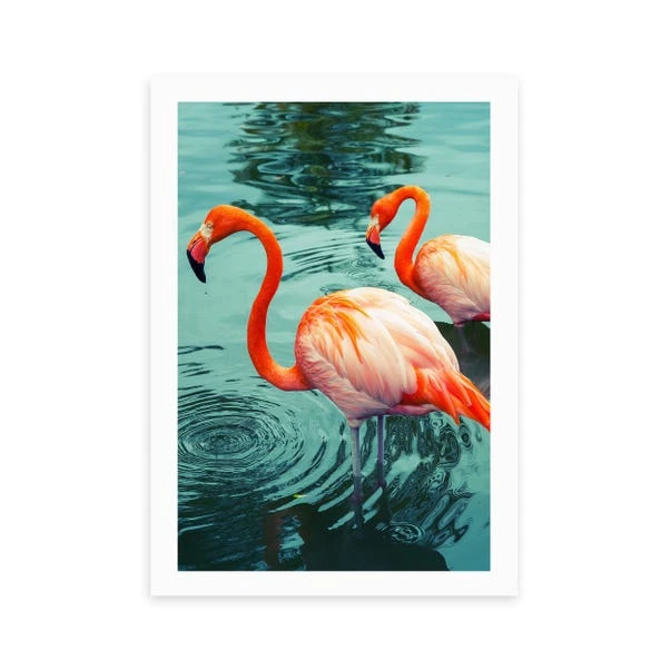 East End Prints Flamingoes Print By Honey Island Studio - Image 2