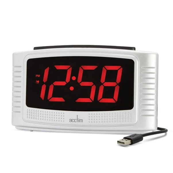 Acctim Vina Silver Alarm Clock - Image 6