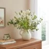 Artificial Wildflower & Eucalyptus Bouquet In Ceramic Jug Vase