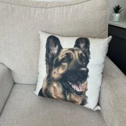 Christine Varley German Shepard Square Cushion