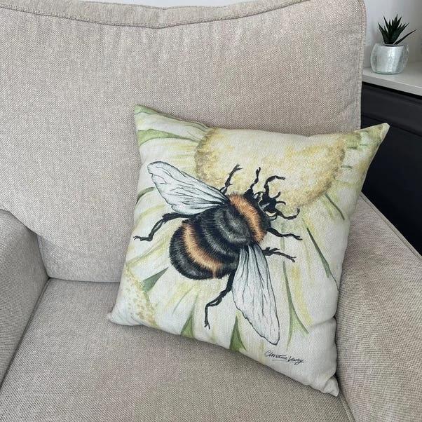 Christine Varley Bumble Bee Square Cushion
