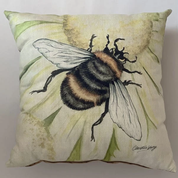 Christine Varley Bumble Bee Square Cushion - Image 2