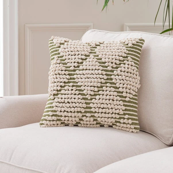 Jersey Bobble Diamond Square Cushion - Image 13