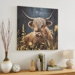 Hamish The Highland Cow Canvas