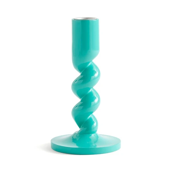 Sophie Robinson Turquoise Twisted Candlestick Holder - Image 3