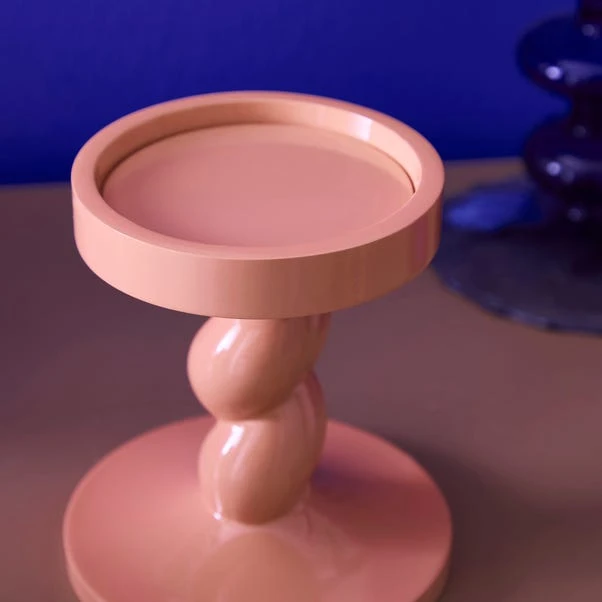 Sophie Robinson Coral Twisted Pillar Candle Holder - Image 2