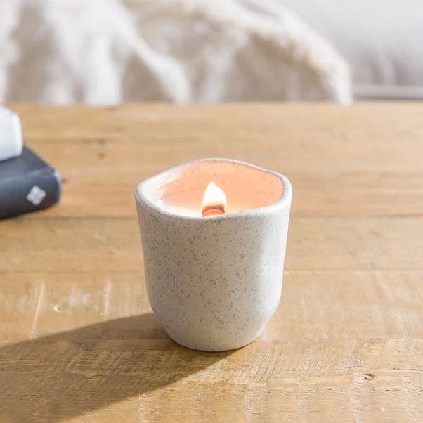 Sea Salt & Rosemary Ceramic Crackle Candle
