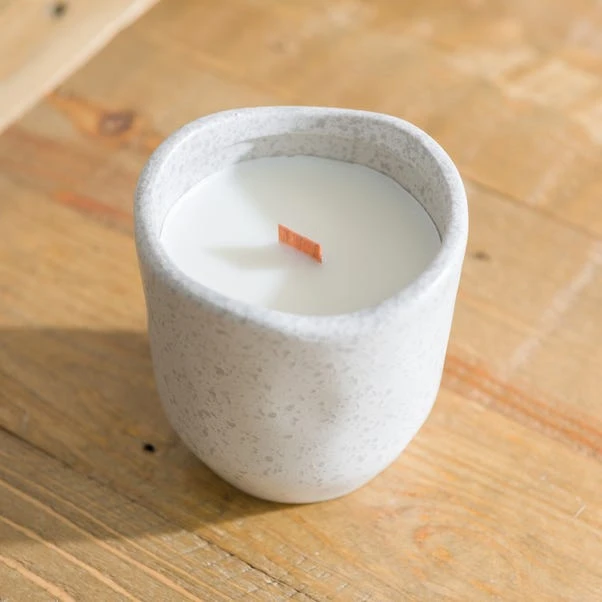 Sea Salt & Rosemary Ceramic Crackle Candle - Image 3