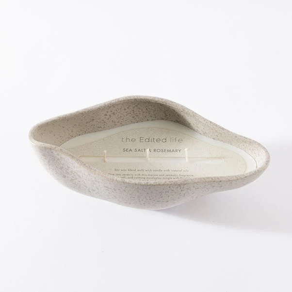 Sea Salt & Rosemary Ceramic Multi Wick Candle - Image 5