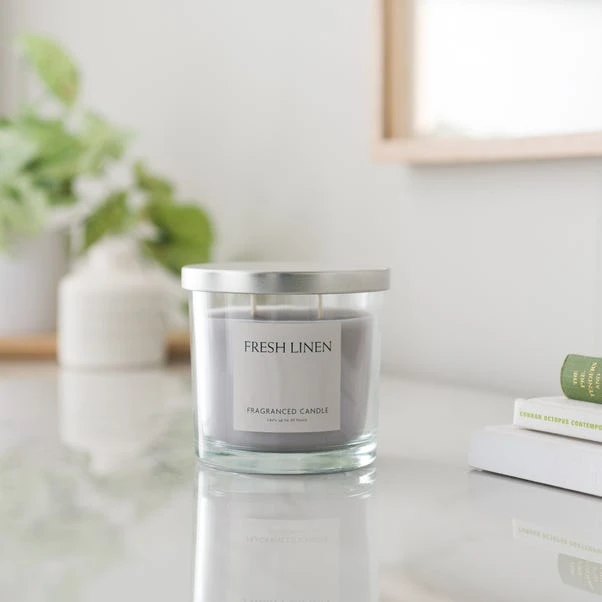 Fresh Linen Multi Wick Candle - Image 3