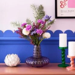 Sophie Robinson Lilac Balloon Glass Vase