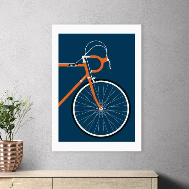 East End Prints Orange Coloured Race Bike Print By Bo Lundberg - Image 17