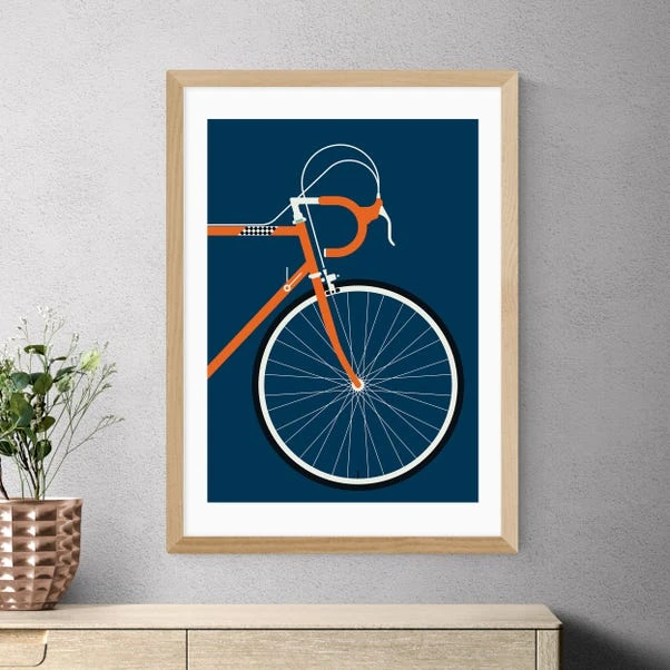 East End Prints Orange Coloured Race Bike Print By Bo Lundberg - Image 13