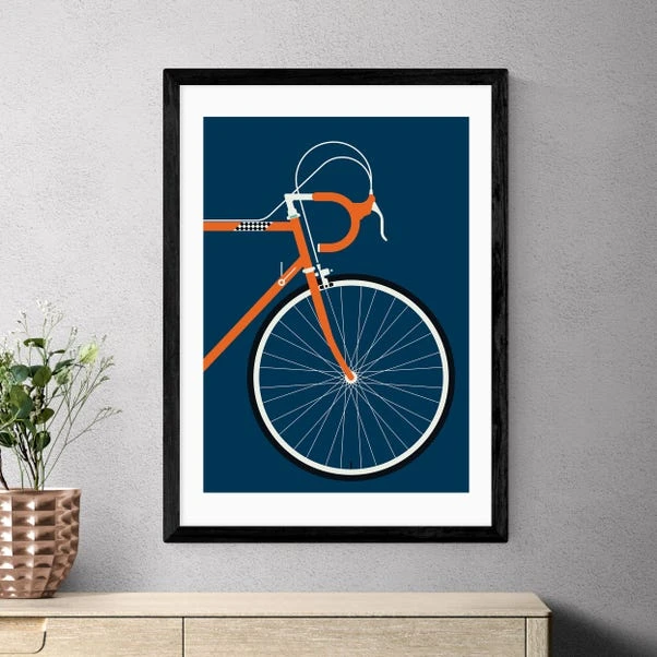 East End Prints Orange Coloured Race Bike Print By Bo Lundberg - Image 7