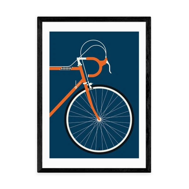 East End Prints Orange Coloured Race Bike Print By Bo Lundberg - Image 8