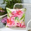 Tropical Pink Outdoor Square Cushion