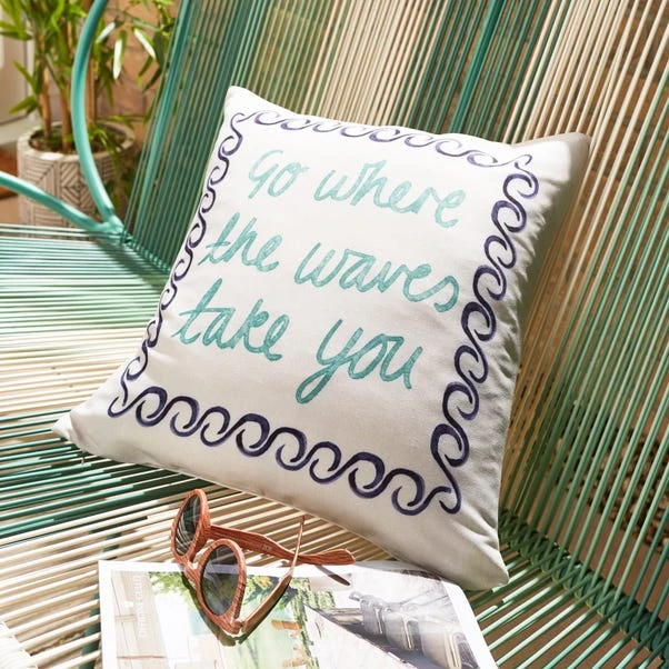 Pack Of 3 Summer Breeze Outdoor Square Cushion Covers - Image 2