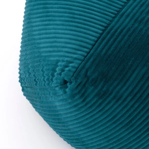 Remy Teal Cord Pouffe - Image 2