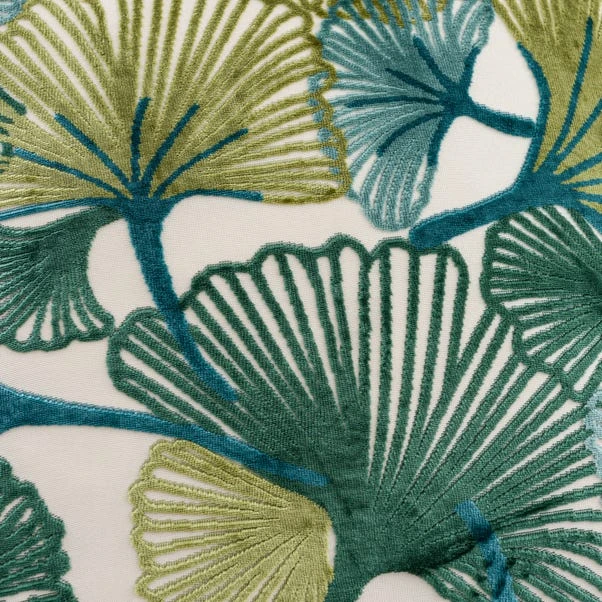 Gingko Cut Velvet Square Cushion - Image 8