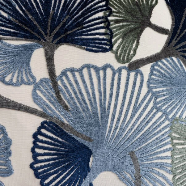 Gingko Cut Velvet Square Cushion - Image 5