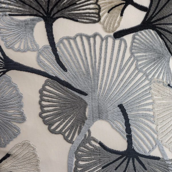 Gingko Cut Velvet Square Cushion - Image 2