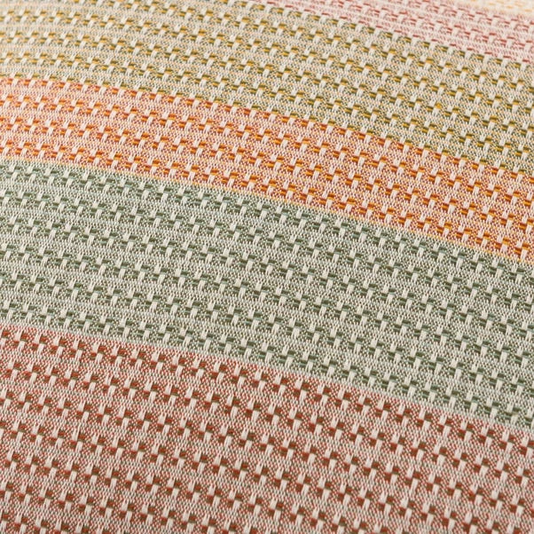 Woven Stripe Cotton Square Cushion Cover - Image 4