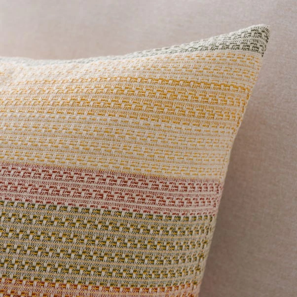 Woven Stripe Cotton Square Cushion Cover - Image 5
