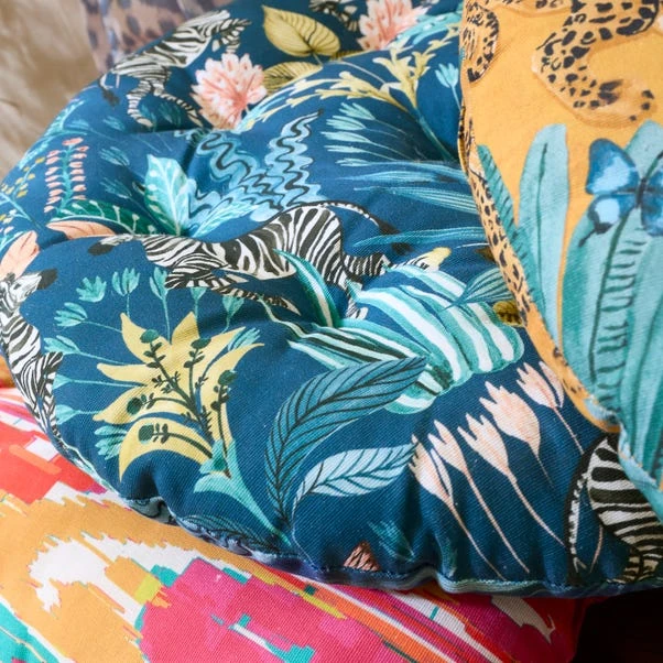 Pink Stripe Ikat Round Seat Pad - Image 5