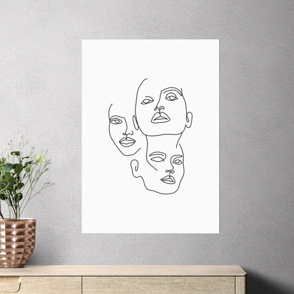 East End Prints Three Line Art Faces By Sundry Society - Image 9