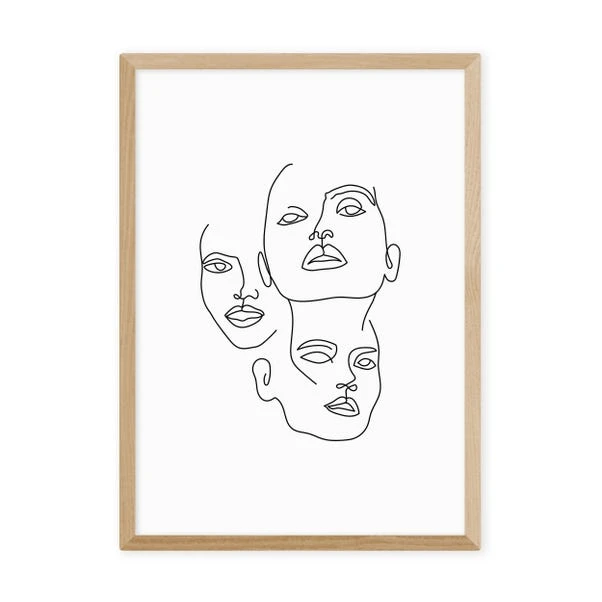 East End Prints Three Line Art Faces By Sundry Society - Image 6