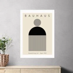 East End Prints Black Minimal Bauhaus Print By Luxe Poster Co