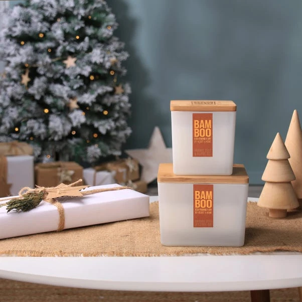 Heart And Home Bamboo Orange Zest & Clove Oil Centrepiece Candle - Image 4