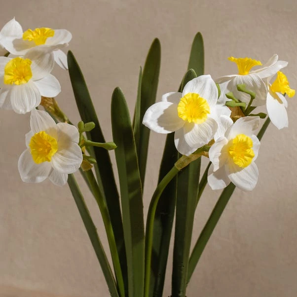 Artificial Daffodil Spray In Ceramic Plant Pot - Image 2