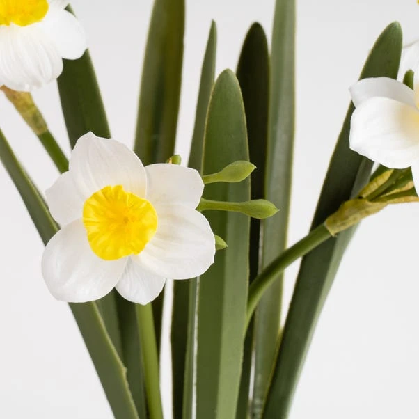 Artificial Daffodil Spray In Ceramic Plant Pot - Image 3