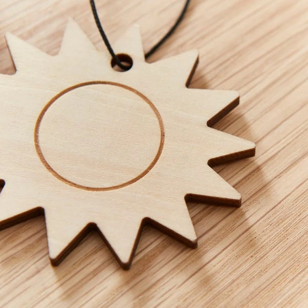 Cactus Flower Wooden Sun Air Freshener - Image 2