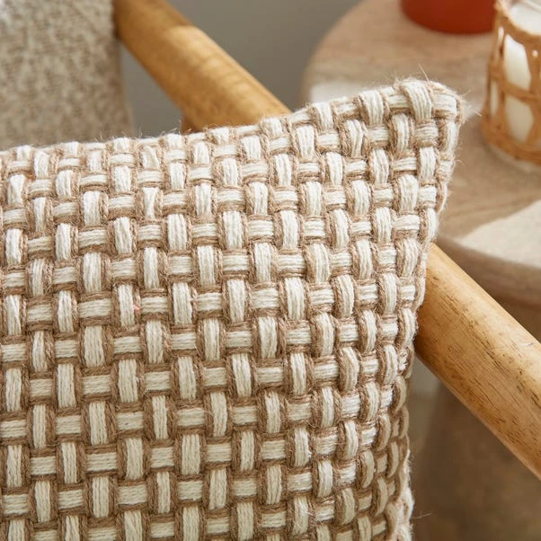 Jute Natural Rectangle Cushion - Image 2