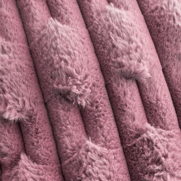 Bianca So Soft Carved Faux Fur Square Cushion - Image 2