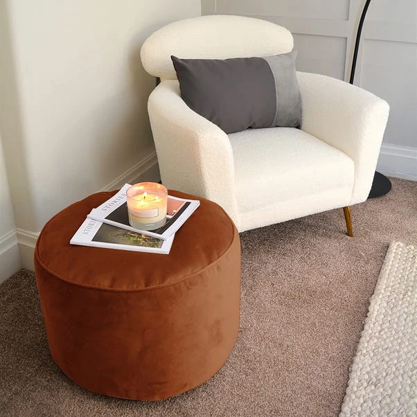 Rucomfy Velvet Bean Bag Pouffe - Image 8