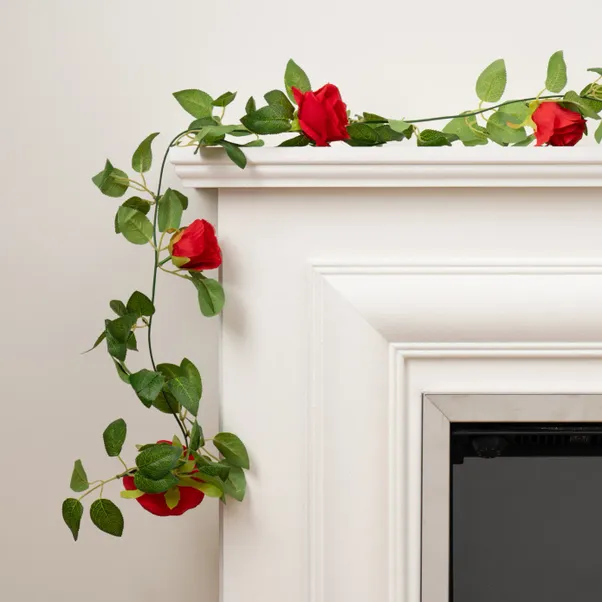 Artificial Rose & Bud Garland - Image 7