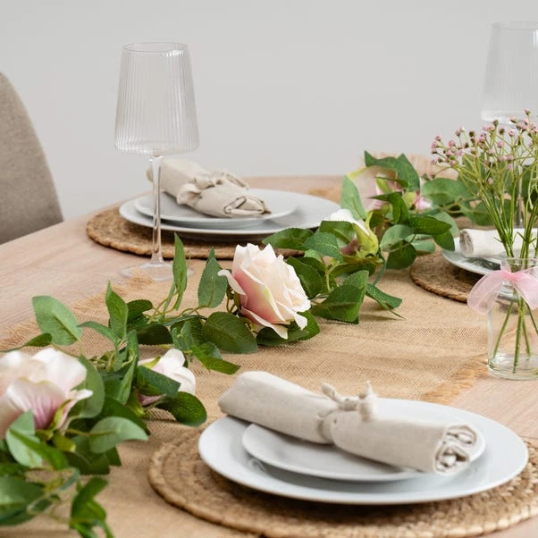 Artificial Rose & Bud Garland - Image 4