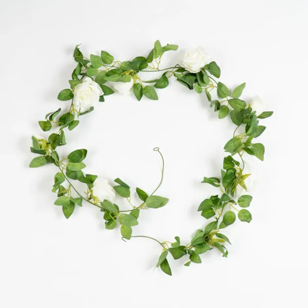 Artificial Rose & Bud Garland - Image 3