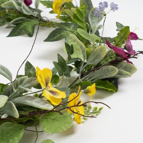Artificial Spring Floral Pansy Garland - Image 2