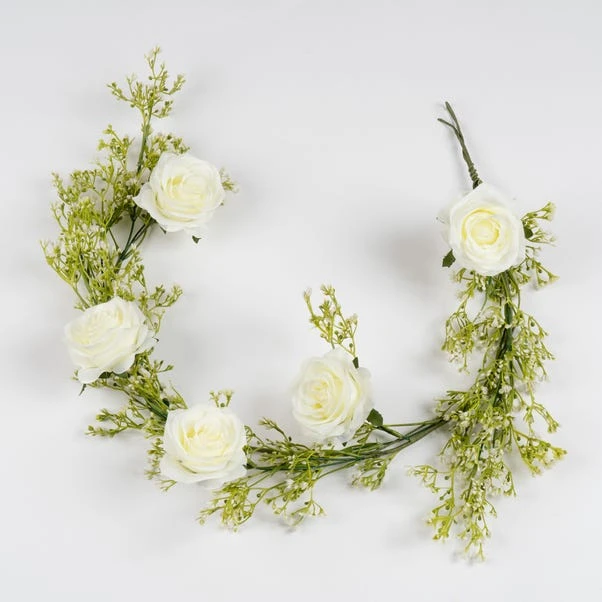 Artificial Rose & Gypsophila Garland - Image 3