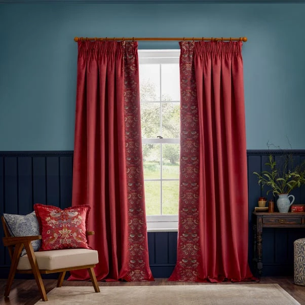 Morris & Co. Strawberry Thief Embroidered Square Cushion - Image 14