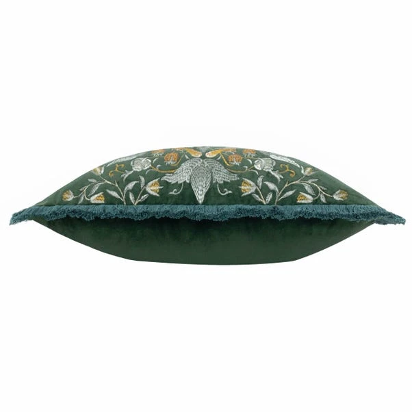 Morris & Co. Strawberry Thief Embroidered Square Cushion - Image 4