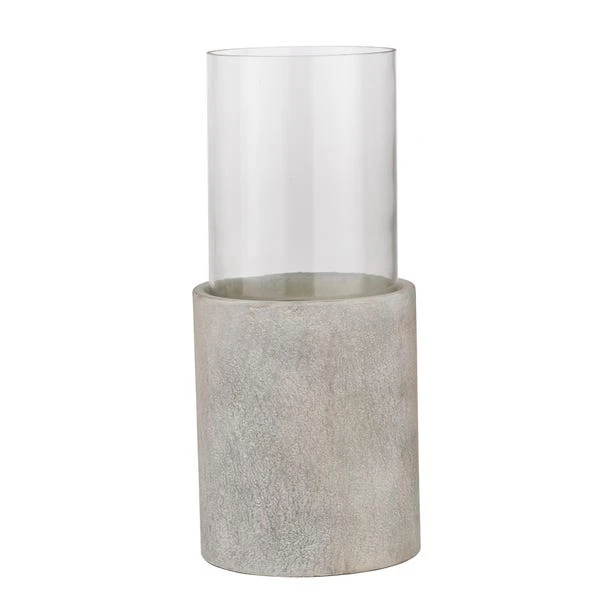 Metal & Glass Pedestal Hurricane Candle Holder - Image 8