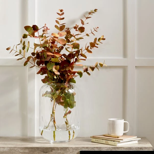 Clear Glass Diamond Optic Vase